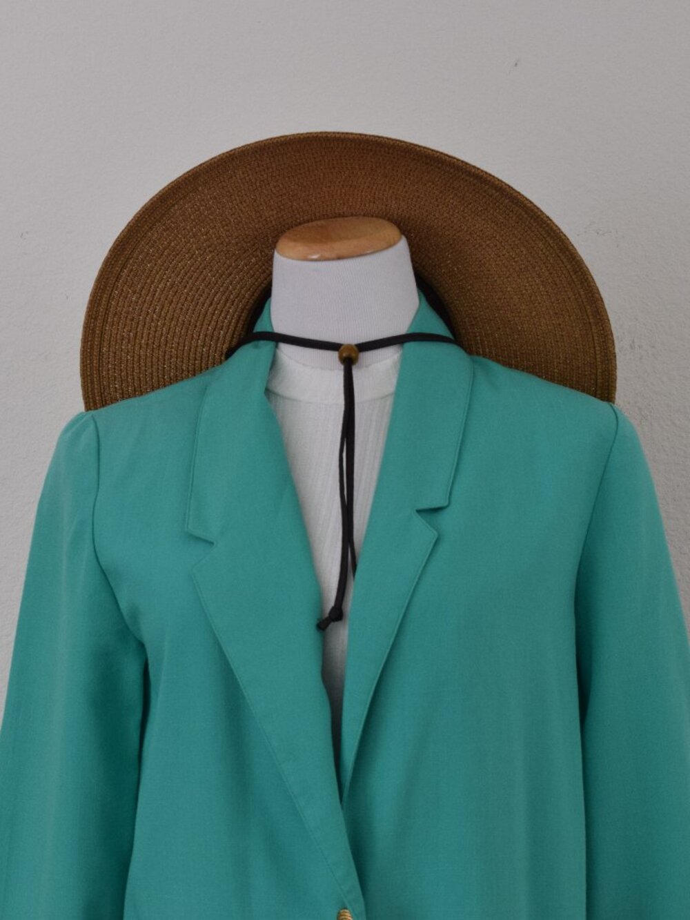 Vintage 90s Green Lightweight Poly/Rayon Blazer by Sag Harbor Petite | size 10